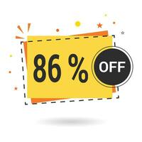 86 percent off. Vector design.