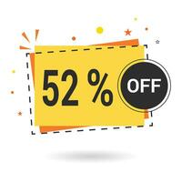 52 percent off. Vector design.