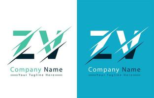 zv letra logo vector diseño modelo elementos