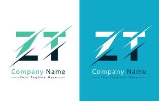 zt letra logo diseño modelo. vector logo ilustración