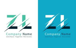 zl letra logo diseño concepto. vector logo ilustración