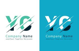 yc letra logo vector diseño modelo elementos