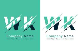 WK Letter Logo Vector Design Template Elements