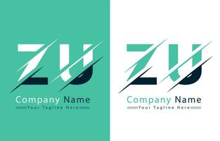 ZU Letter Logo Design Concept. Vector Logo Illustration