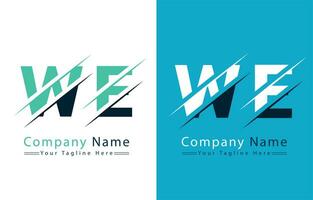 WE Letter Logo Design Template. Vector Logo Illustration