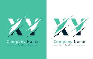 xy letra logo vector diseño modelo elementos