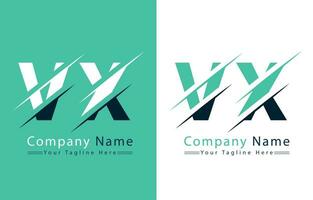 vx letra logo vector diseño concepto elementos