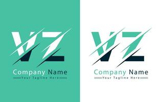 VZ Letter Logo Design Concept. Vector Logo Illustration