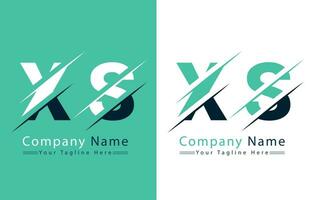 xs letra logo diseño concepto. vector logo ilustración