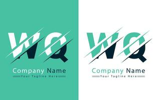 wq letra logo diseño modelo. vector logo ilustración
