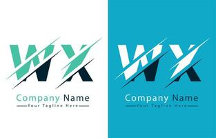 WX Letter Logo Vector Design Concept Elements