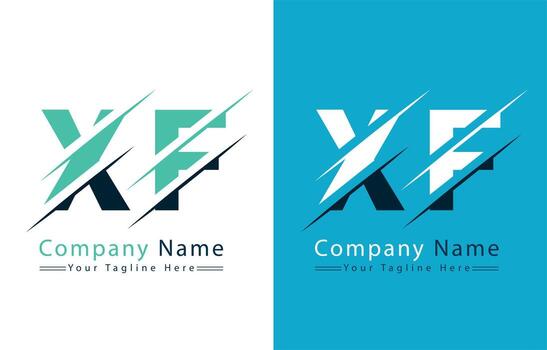 xf letra logo vector diseño concepto elementos