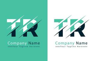 tr letra logo vector diseño concepto elementos