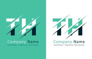 TH Letter Logo Design Concept. Vector Logo Illustration