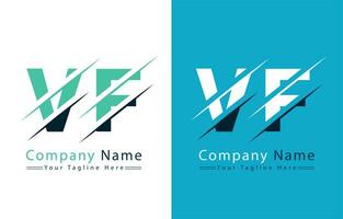 vf letra logo diseño concepto. vector logo ilustración