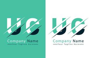 uc letra logo diseño modelo. vector logo ilustración