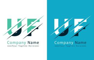 UF Letter Logo Vector Design Concept Elements