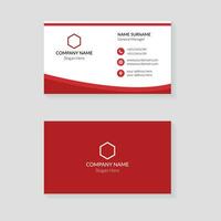 Business card design template. Red color creative and clean business card concept design vector