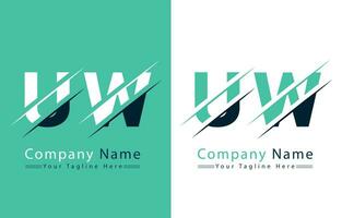UW Letter Logo Design Template. Vector Logo Illustration