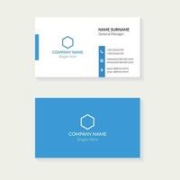 Business card design template. Cyan color creative and clean business card concept design vector