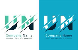 UN Letter Logo Vector Design Concept Elements