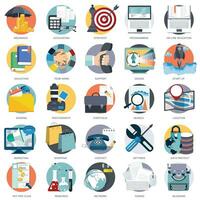 Business, technology and finances icon set for websites and mobile applications and services. Flat vector illustration