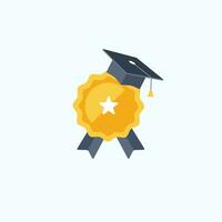 Concept for education success and achievements. Flat vector illustration