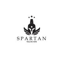 design logo vintage knight spartan vector illustration