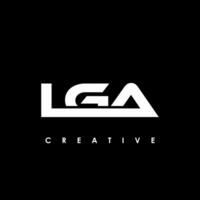 LGA Letter Initial Logo Design Template Vector Illustration