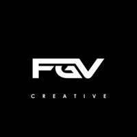 fgv letra inicial logo diseño modelo vector ilustración