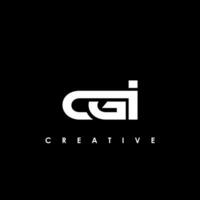 CGI Letter Initial Logo Design Template Vector Illustration