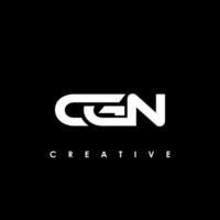 cgn letra inicial logo diseño modelo vector ilustración