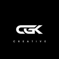 cgk letra inicial logo diseño modelo vector ilustración