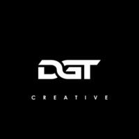 dgt letra inicial logo diseño modelo vector ilustración