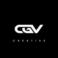 cgv letra inicial logo diseño modelo vector ilustración