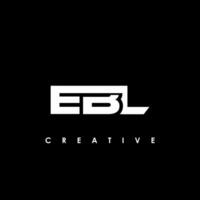 ebl letra inicial logo diseño modelo vector ilustración