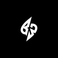 BW monogram logo esport or gaming initial concept vector