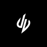 UU monogram logo esport or gaming initial concept vector