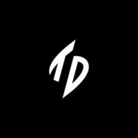 TD monogram logo esport or gaming initial concept vector