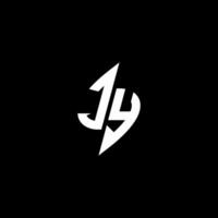 JY monogram logo esport or gaming initial concept vector