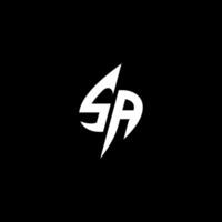 SA monogram logo esport or gaming initial concept vector