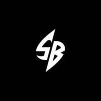 sb monograma logo deporte o juego de azar inicial concepto vector