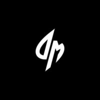 DM monogram logo esport or gaming initial concept vector