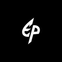 ep monograma logo deporte o juego de azar inicial concepto vector