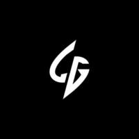 LG monogram logo esport or gaming initial concept vector