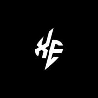 XE monogram logo esport or gaming initial concept vector