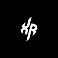 XR monogram logo esport or gaming initial concept vector