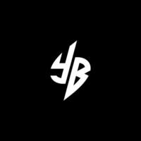 YB monogram logo esport or gaming initial concept vector