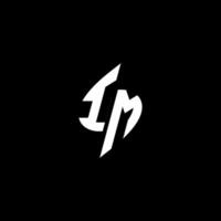 IM monogram logo esport or gaming initial concept vector