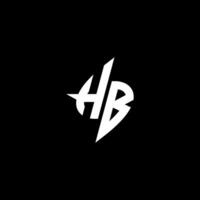 HB monogram logo esport or gaming initial concept vector
